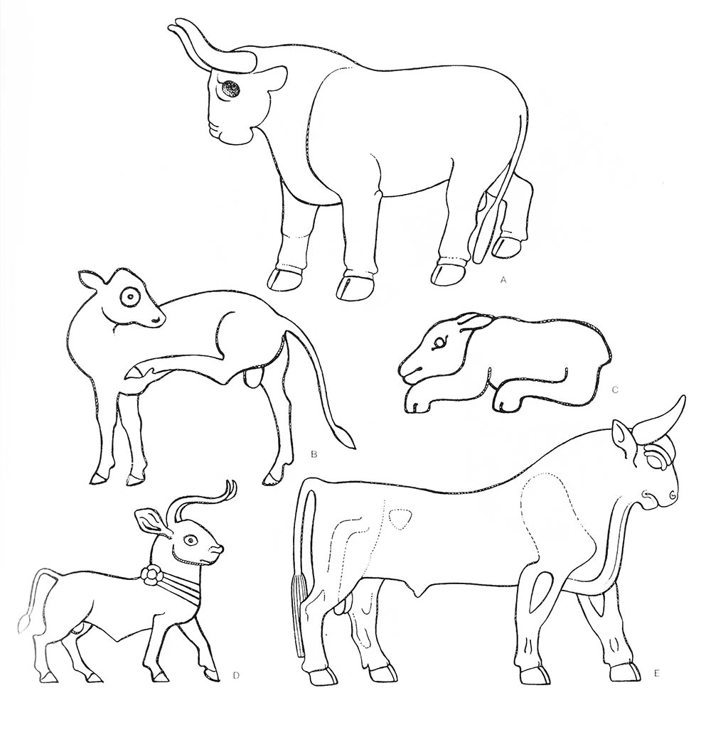 abcde — скот, ade — скот (бык), b — скот (вол), bd — скот (телёнок), c — скот (телёнок, лежащий) / Месопотамия. Хетты